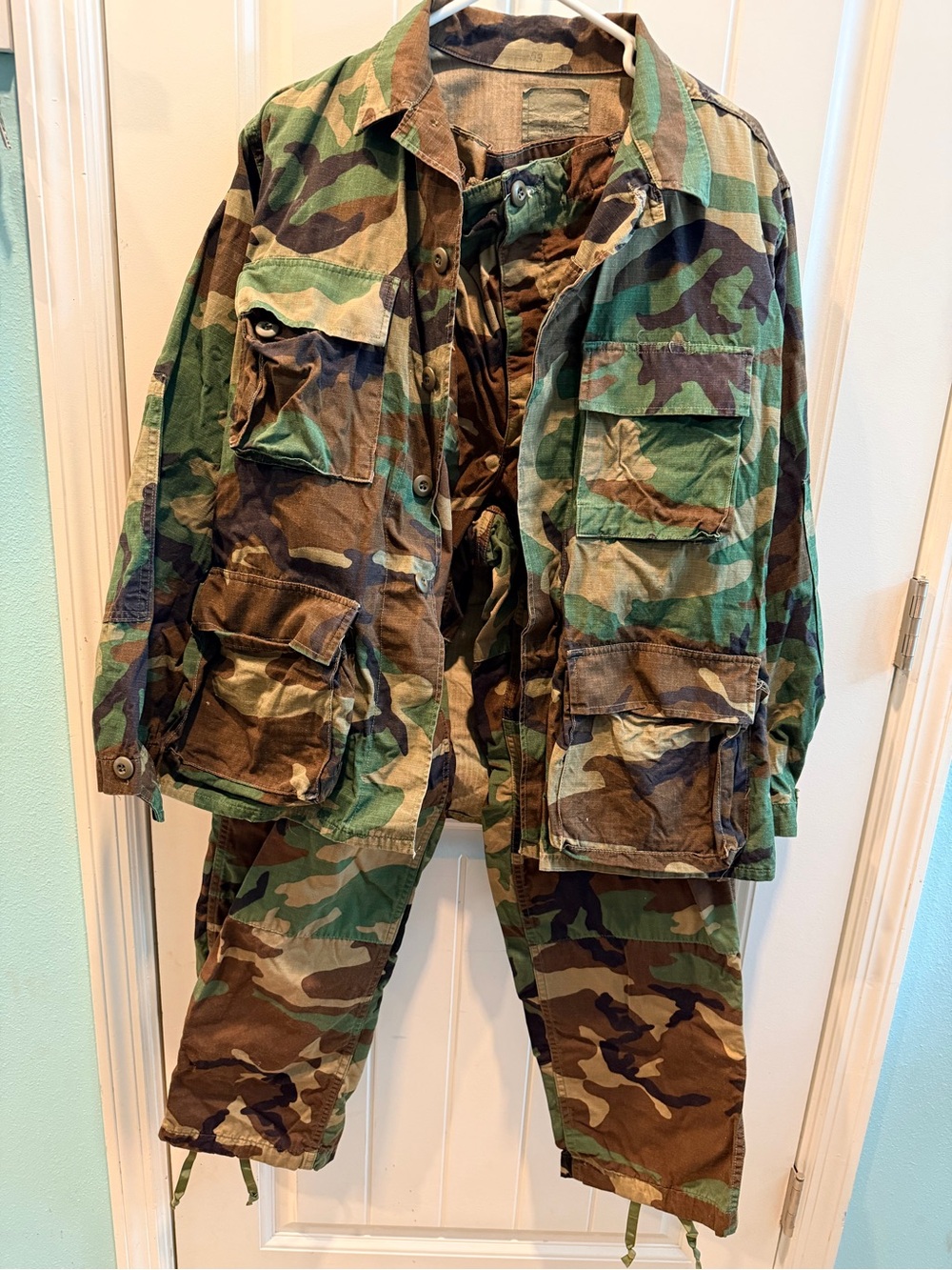 Men's Military Field Jacket - Woodland Camo